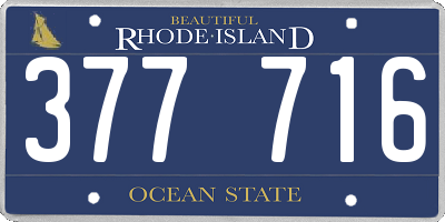 RI license plate 377716