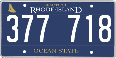 RI license plate 377718