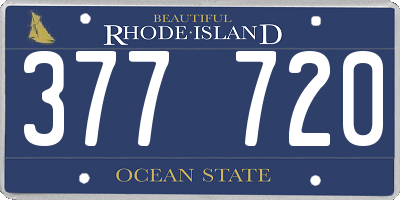 RI license plate 377720