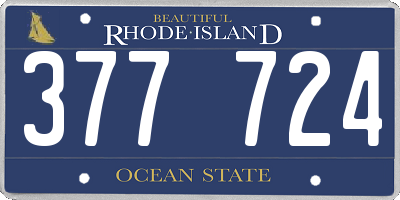 RI license plate 377724