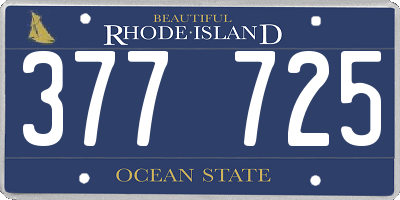 RI license plate 377725