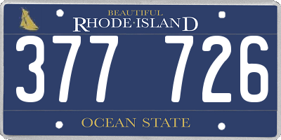 RI license plate 377726