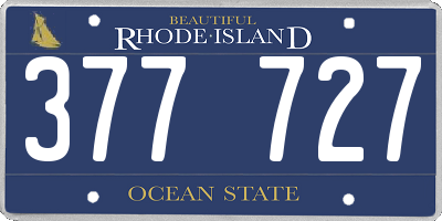 RI license plate 377727