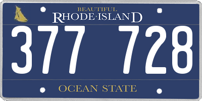 RI license plate 377728