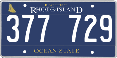 RI license plate 377729