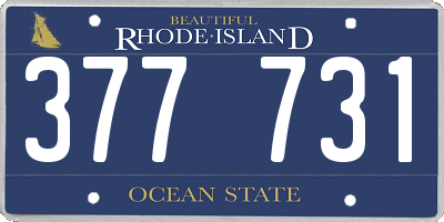 RI license plate 377731