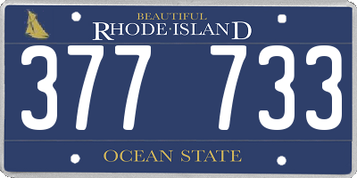 RI license plate 377733