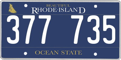 RI license plate 377735
