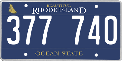 RI license plate 377740