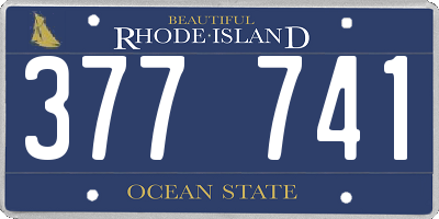 RI license plate 377741