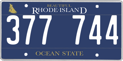 RI license plate 377744
