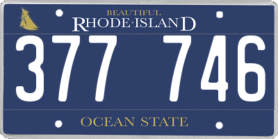 RI license plate 377746