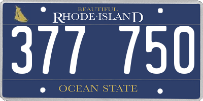 RI license plate 377750
