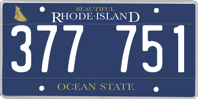 RI license plate 377751