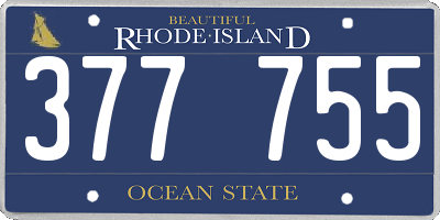 RI license plate 377755