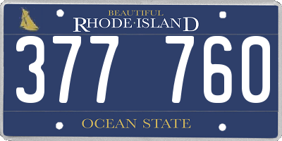 RI license plate 377760