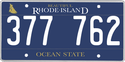 RI license plate 377762