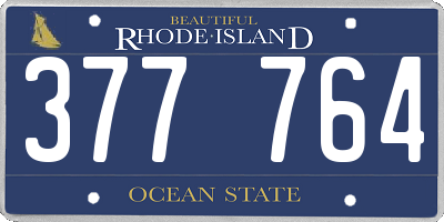 RI license plate 377764