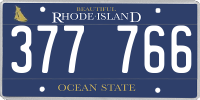 RI license plate 377766