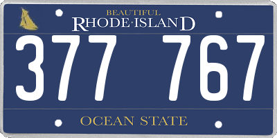 RI license plate 377767
