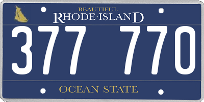 RI license plate 377770