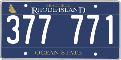 RI license plate 377771