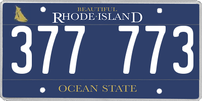 RI license plate 377773