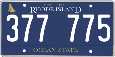 RI license plate 377775