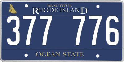 RI license plate 377776