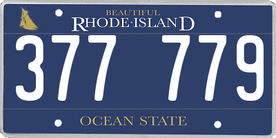 RI license plate 377779