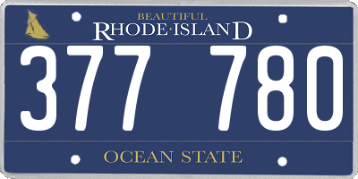 RI license plate 377780