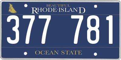 RI license plate 377781