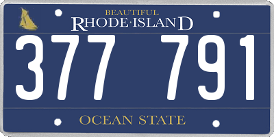 RI license plate 377791