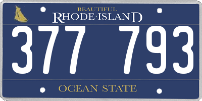 RI license plate 377793