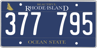 RI license plate 377795