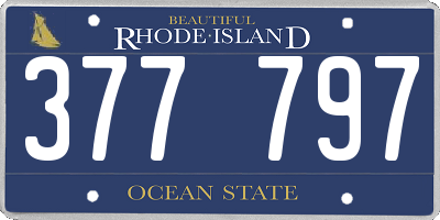 RI license plate 377797