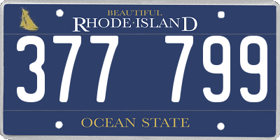 RI license plate 377799