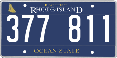 RI license plate 377811