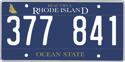 RI license plate 377841