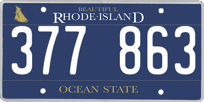 RI license plate 377863