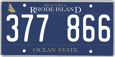 RI license plate 377866