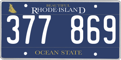 RI license plate 377869