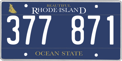 RI license plate 377871