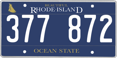 RI license plate 377872