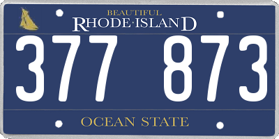 RI license plate 377873