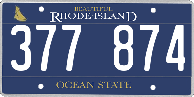 RI license plate 377874