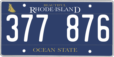 RI license plate 377876