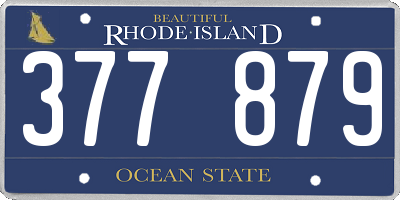 RI license plate 377879