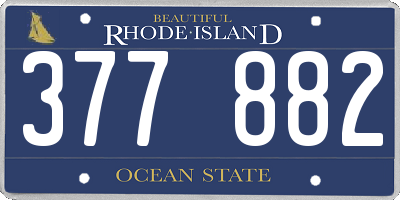 RI license plate 377882