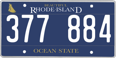 RI license plate 377884